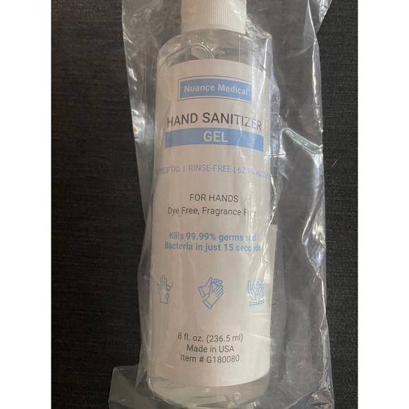 New Nuance Sanitizing Gel Fragrance Free Hand Sanitizer Hands Antiseptic - Picture 3 of 3
